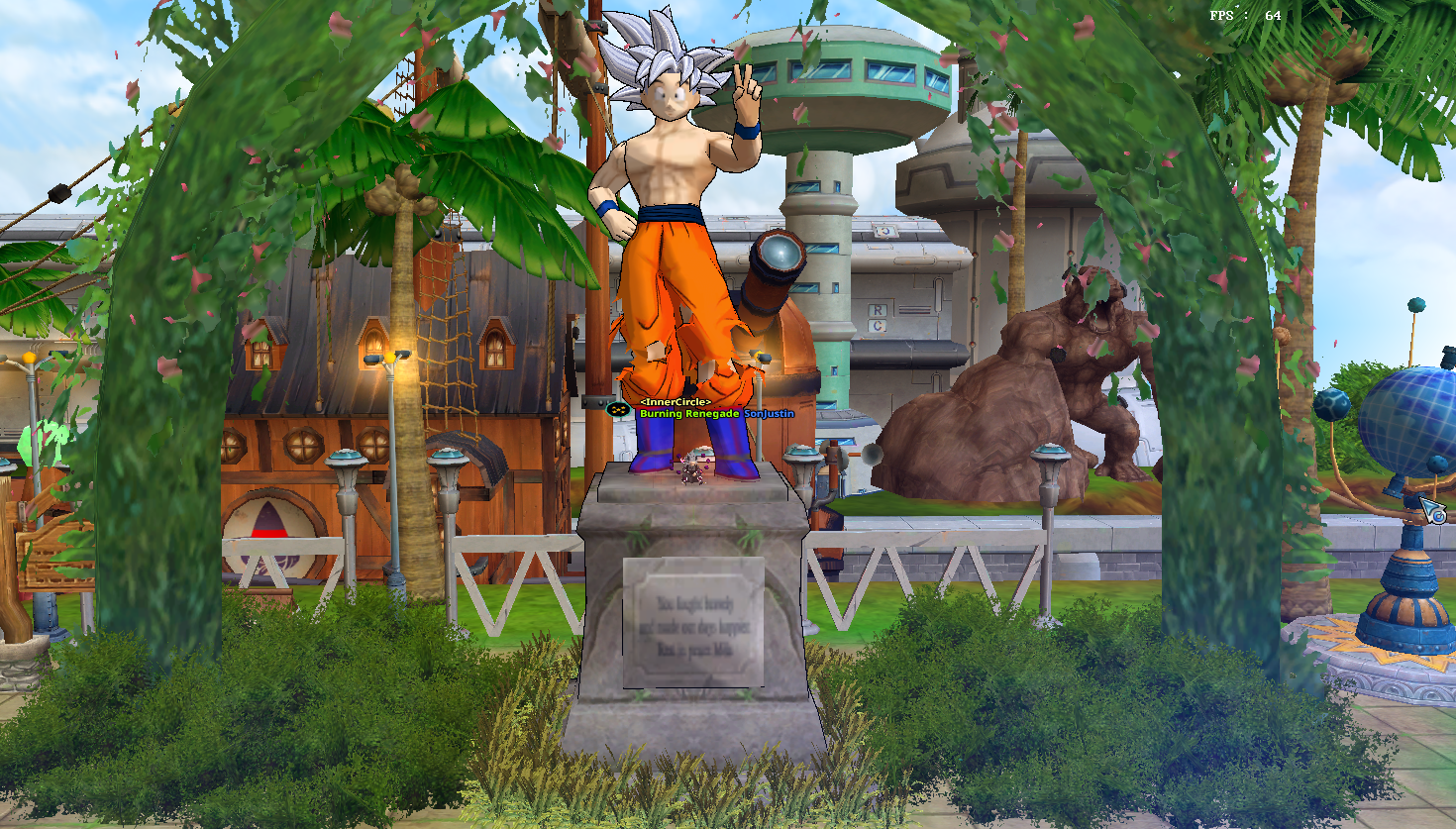 In-game memorial statue honoring Mila